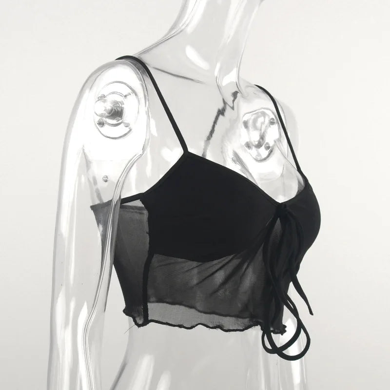 Crop Top Corset Noir Femme – Sans Manches, Dos Nu & Lacets
Tailles : S à L
Matière : tissu mesh léger, détails à lacets
Style : sexy et streetwear, dos transparent, coupe courte (cropped)
Saison : été 🚚 Livraison FelizShop