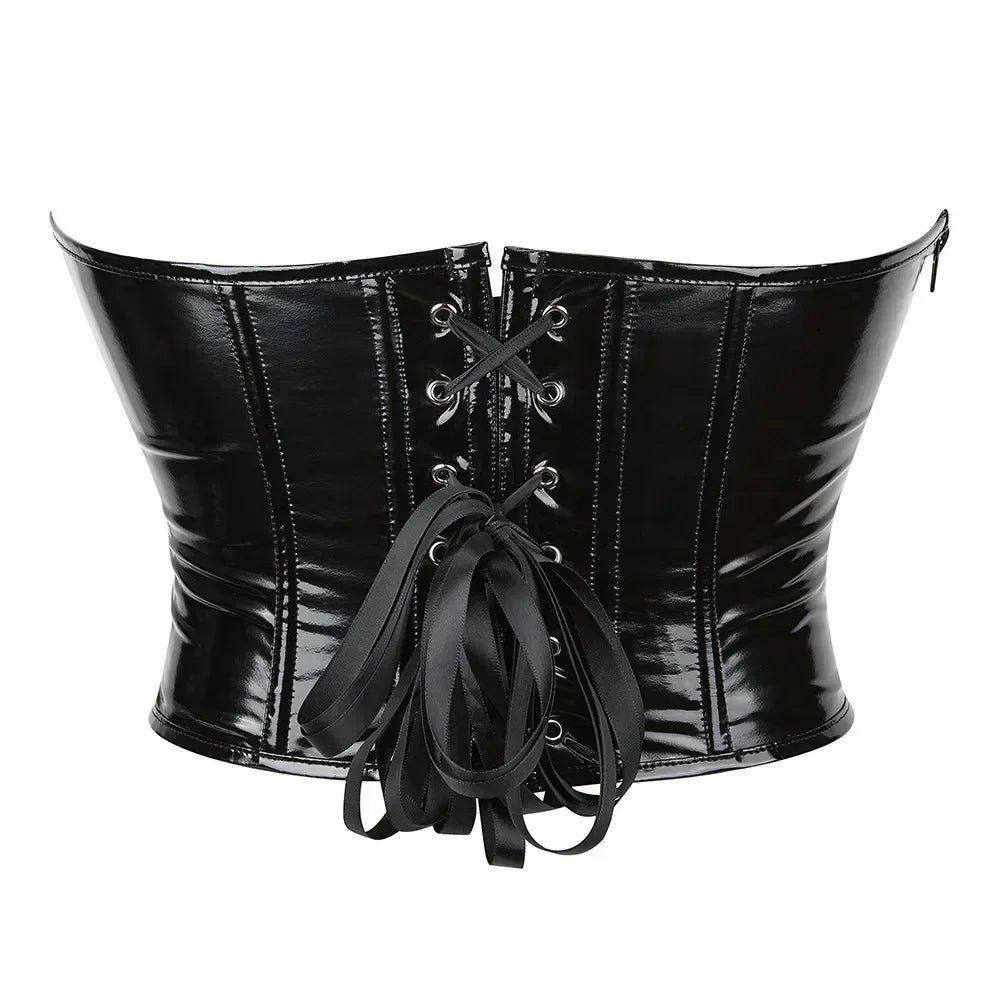 Corset Femme en Cuir PVC Brillant – Bustier Crop Y-Gothic Push-Up
Tailles : S à L
Matière : cuir PVC brillant, effet vinyle
Style : bustier crop top, fermeture éclair latérale, effet push-up
Look : Y-Gothic, mode altern FelizShop
