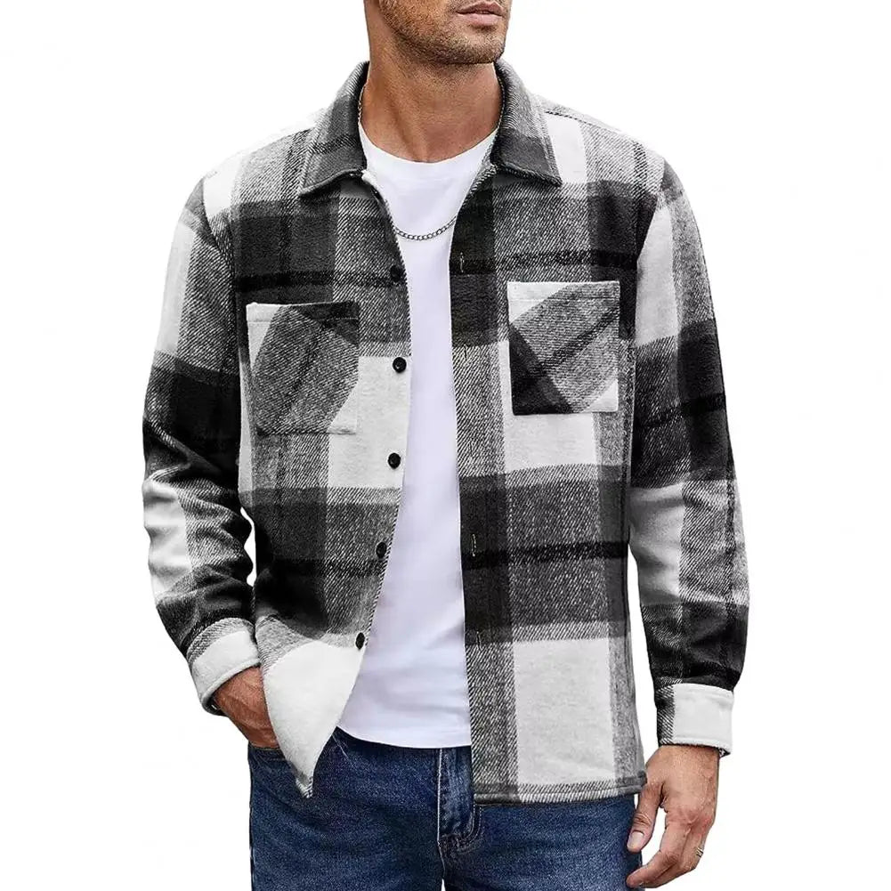urchemise Vintage à Carreaux Homme – Style Décontracté Automne🚚Livraison rapide gratuite et sécurisée FelizShop