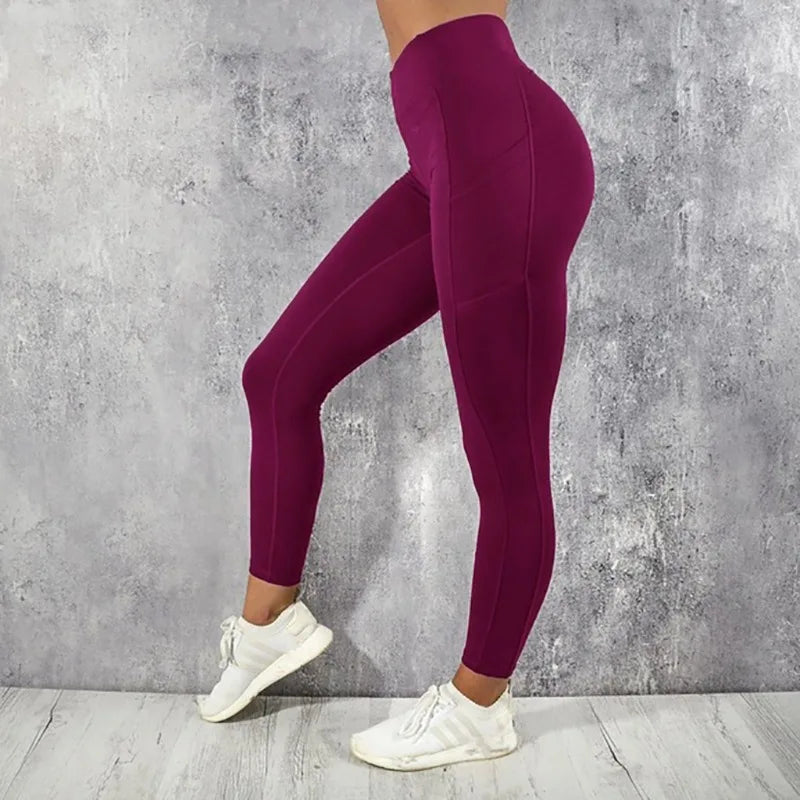 Leggings Fitness Femme – Taille Haute avec Poche | Gainant & Stretch
Tailles : S à XL
Matière : tissu stretch haute performance, doux et respirant
Coupe : taille haute, skinny, effet push-up pour galber les fesses
Utilisa FelizShop
