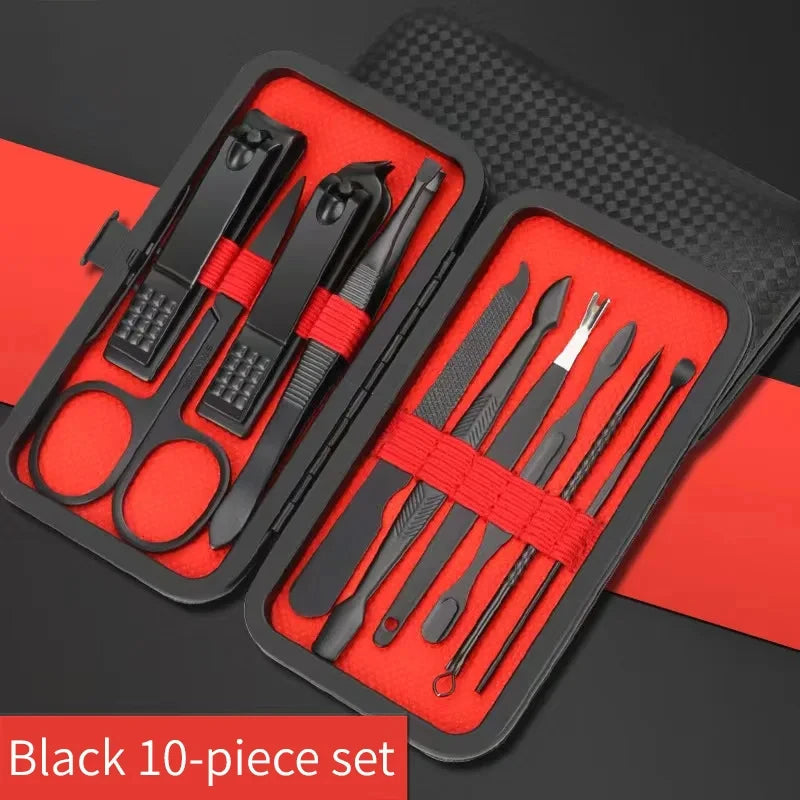 Set de manucure professionnel 7/10/12/18/20/24 pièces – Kit en acier inoxydable pour ongles des mains et des pieds – Avec étui en cuir portable 🚚 Livraison rapide en 8 à 12 jours ouvrés depuis la France FelizShop