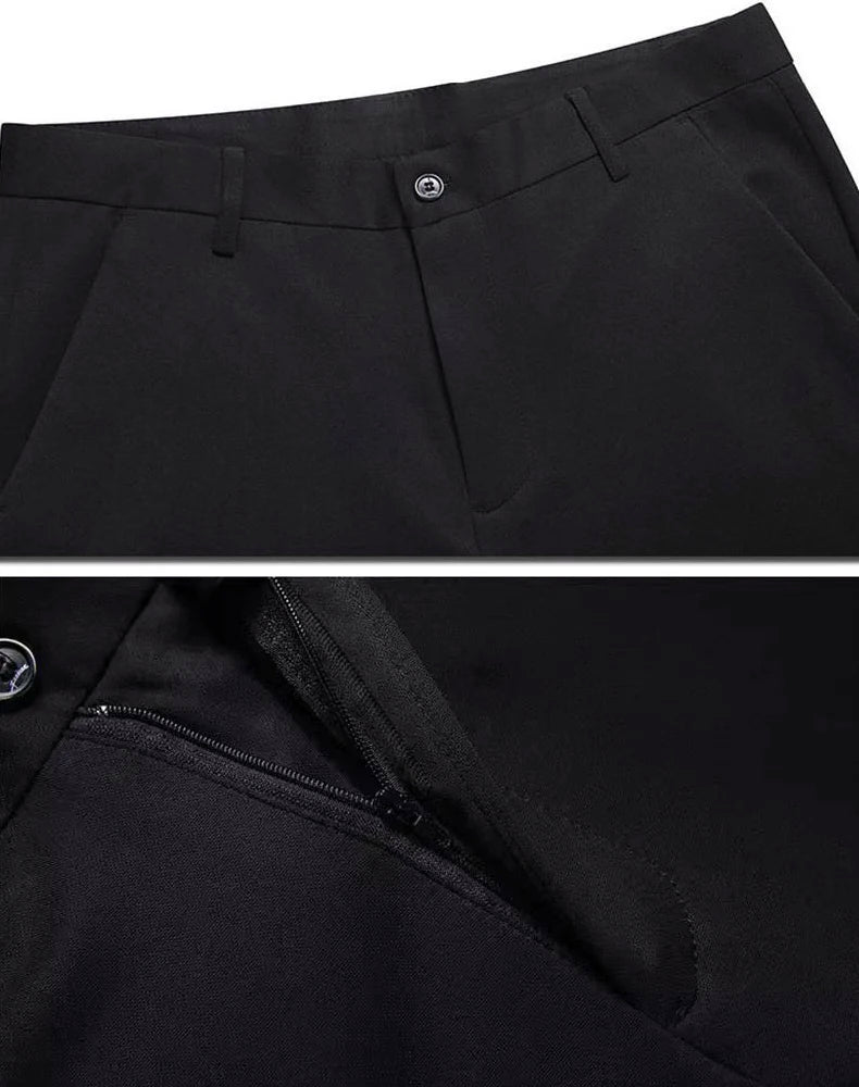 Pantalon Homme Stretch Noir – Style Smart Casual | Bureau & Quotidien
Tailles : 30 à 38 (EU)
Matière : tissu stretch confortable, séchage rapide
Coupe : droite, ajustée sans être trop serrée
Saison : printemps et aut FelizShop