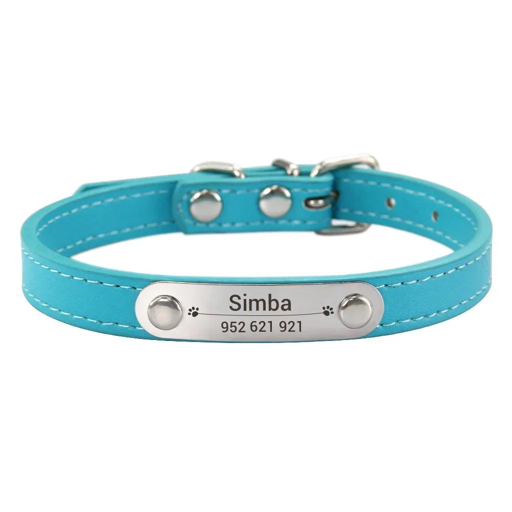 Collier Personnalisé pour Chien & Chat – Gravure Nom + Anti-Perte – Simili Cuir Rose (Taille S à L) 🚚 Livraison rapide en 8 à 12 jours ouvrés depuis la France FelizShop