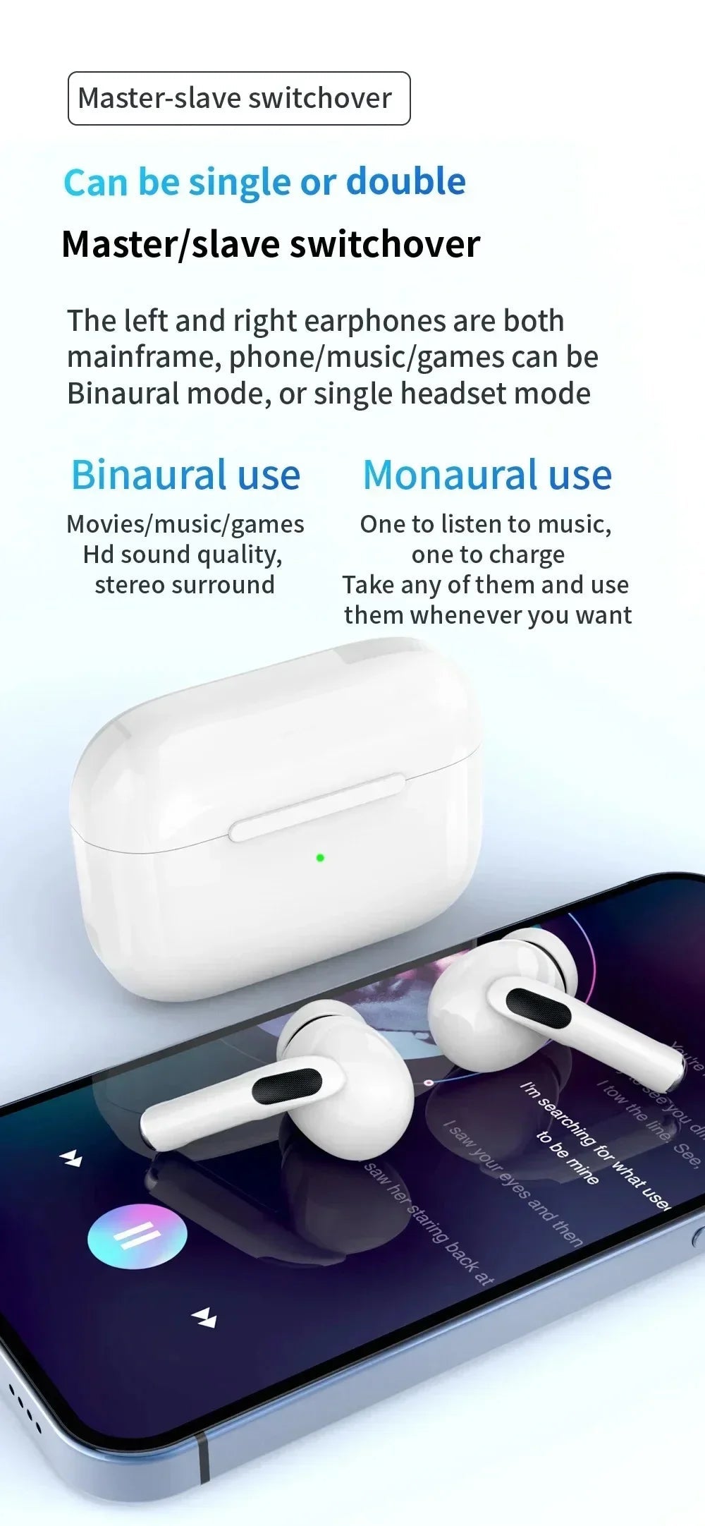 Air Pro True Wireless Bluetooth Earphones Headphones Bin Lanyard HiFi Sound Low Latency Noise Reduction Earbuds for IOS Android FelizShop