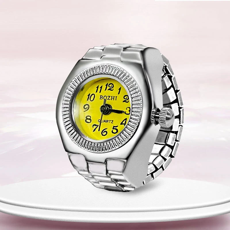 Bague Montre Rétro Punk – Anneau Quartz Vintage avec Chiffres Romains FelizShop