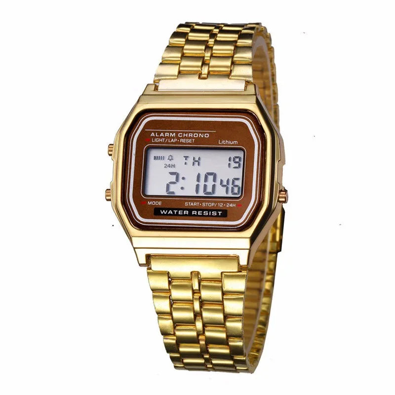 Montre Digitale LED 2025 – Sport & Waterproof – Unisexe, Style Moderne & Finition Dorée🚚 Livraison rapide en 8 à 12 jours ouvrés depuis la France FelizShop
