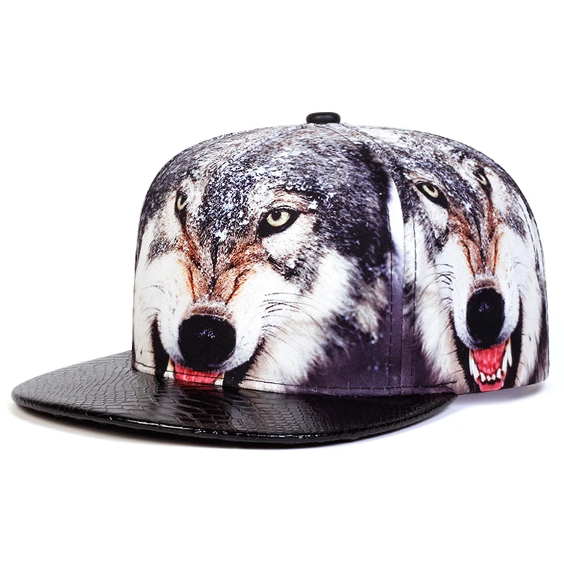 Men's Lion Animal Cartoon Printing Baseball Hat Hip Hop Fashion Women's Snapback hat Leisure Sports Button Hat Adjustable 🚚 Livraison rapide FelizShop