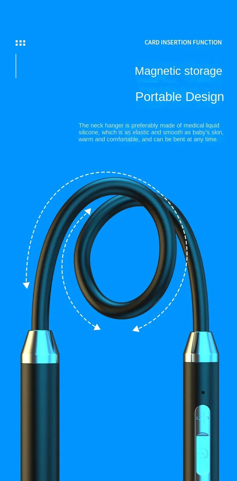 Wireless Headphones Bluetooth 5.0 Neckband Earphones Silicone Hifi 9D Stereo Sports Headset Halter Waterproof Magnetic Earbuds 🚚 Livraison rapide en 8 à 12 jours ouvrés FelizShop