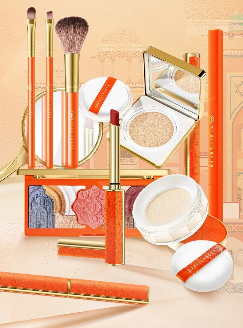 Coffret Maquillage Noël – Set Cadeau Beauté Complet | BB Cream, Rouge à Lèvres, Fards, Eyeliner, Crayon Sourcils🚚 Livraison rapide FelizShop