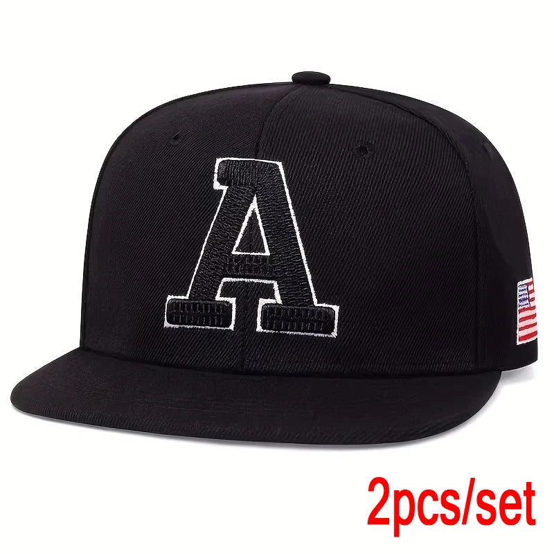 Fashion Men Hip Hop Cap A Letter Embroidery Baseball Caps cotton Snapback Hat Adult adjustment Outdoor Casual Sun Hats Bone 🚚 Livraison rapide FelizShop