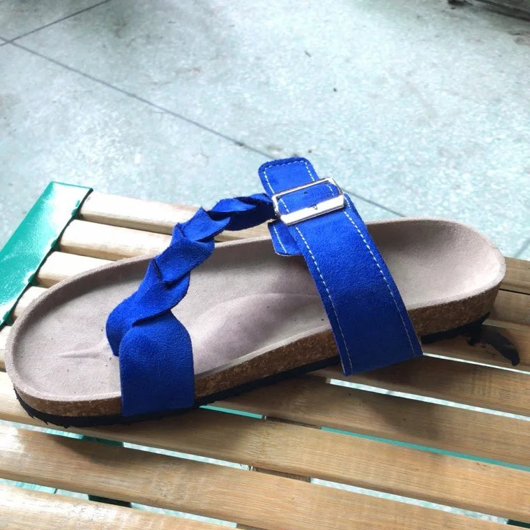 Sandales Femme Été 2022 – Claquettes Plates de Plage, Tongs Décontractées à Enfiler, Chaussures Légères pour l’Été🚚 Livraison rapide en 8 à 12 jours ouvrés depuis la France FelizShop