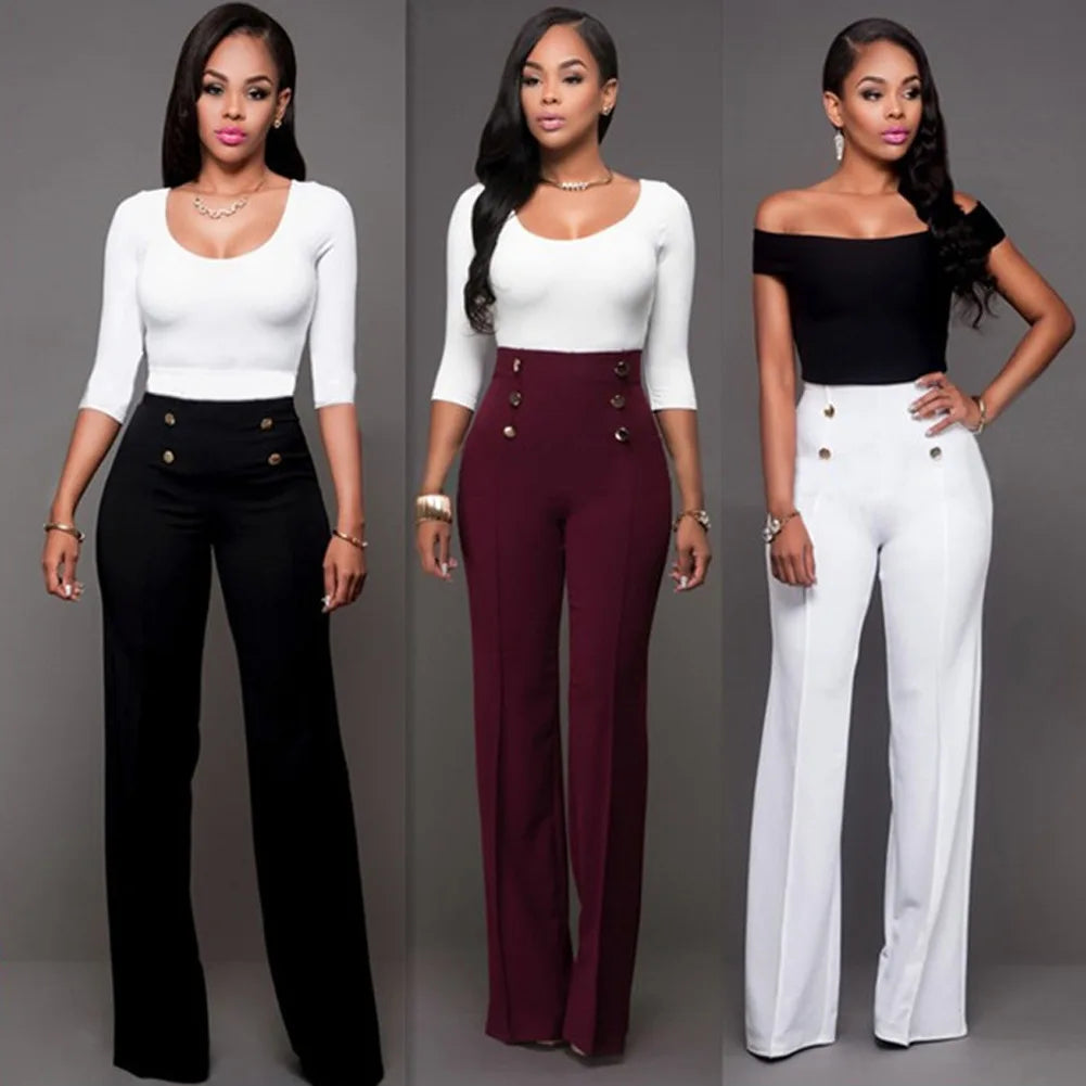 casual high waist long pants women office lady slim shirts & blouses wild pantalones clothing elegant Button straight leg pants
🚚Livraison gratuite rapide et sécurisé FR FelizShop