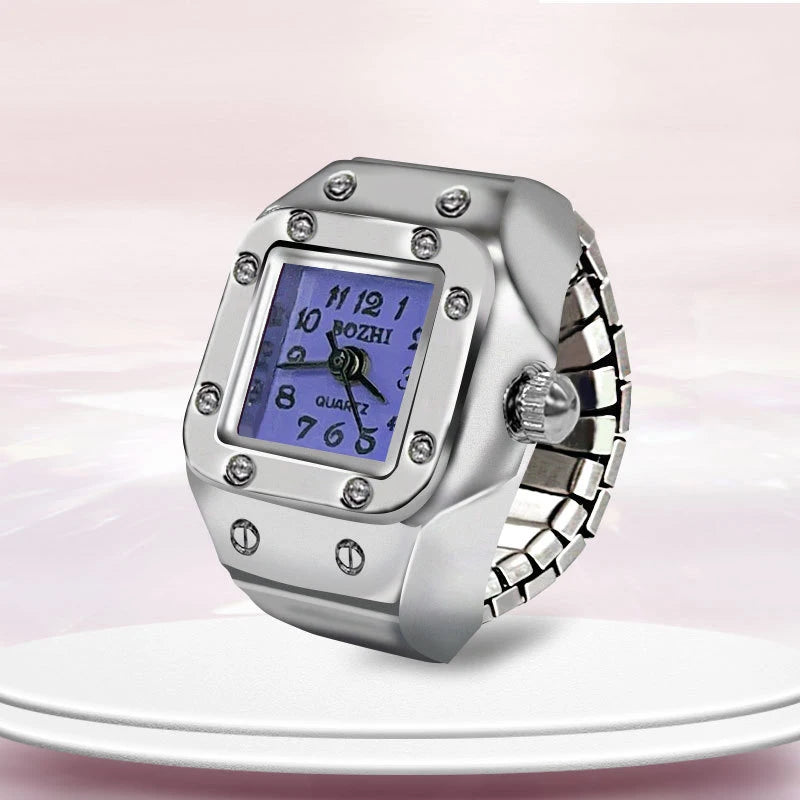 Bague Montre Rétro Punk – Anneau Quartz Vintage avec Chiffres Romains FelizShop