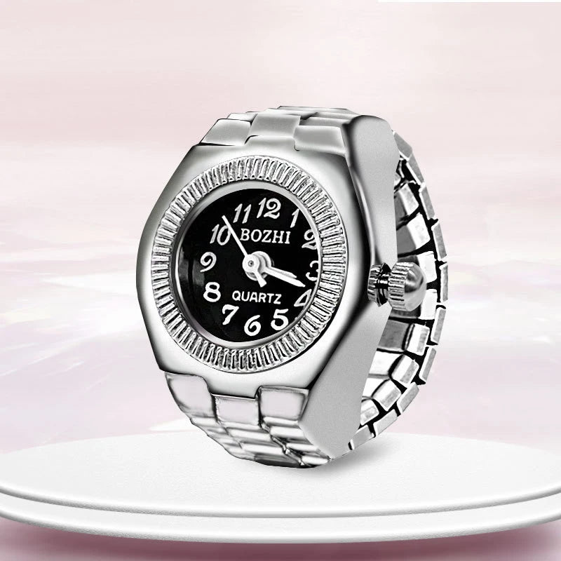 Bague Montre Rétro Punk – Anneau Quartz Vintage avec Chiffres Romains FelizShop