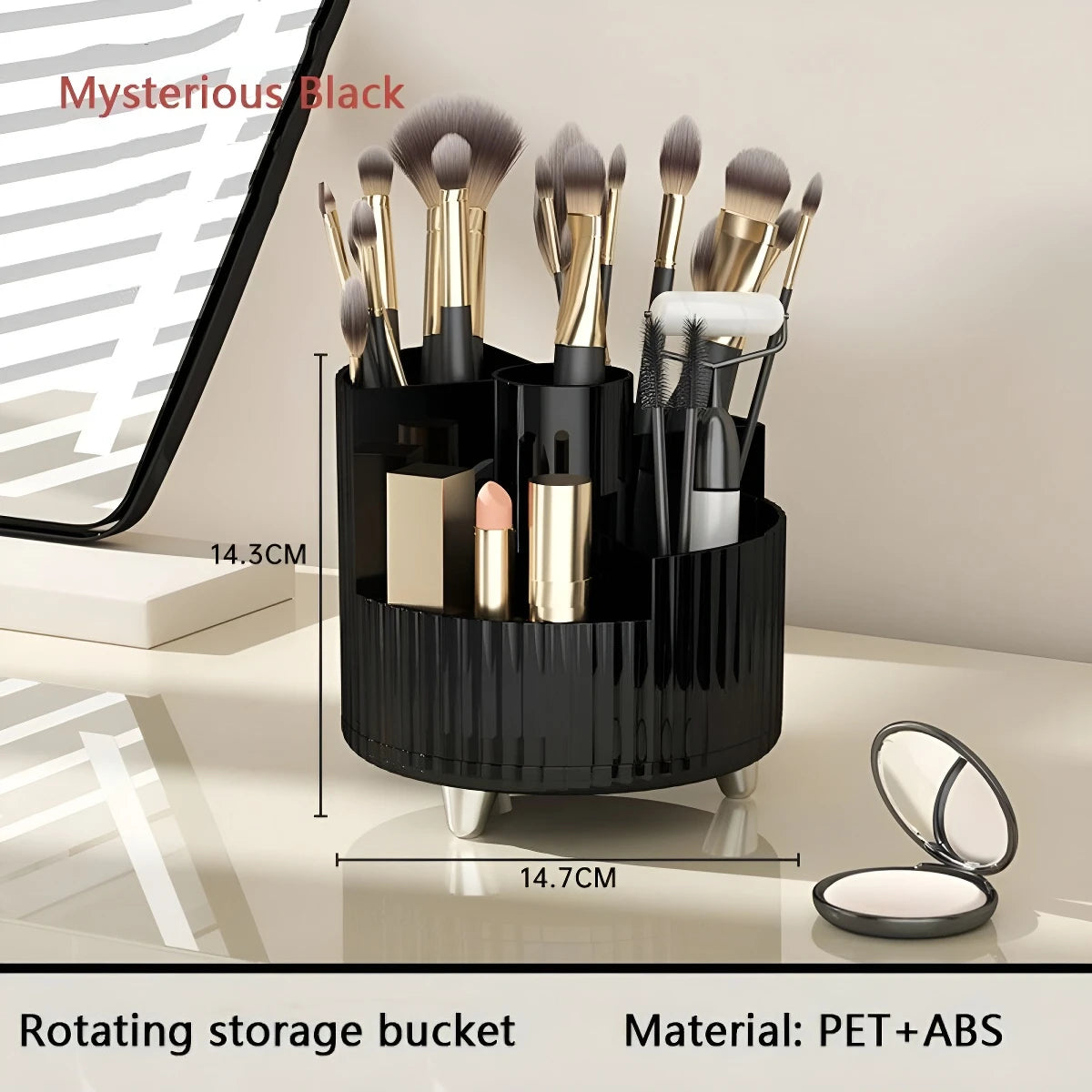 Organisateur de Maquillage Rotatif – Grande Capacité & Support Pinceaux – Rangement Élégant pour Coiffeuse🚚 Livraison rapide en 8 à 12 jours ouvrés depuis la France FelizShop