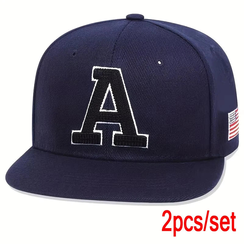 Fashion Men Hip Hop Cap A Letter Embroidery Baseball Caps cotton Snapback Hat Adult adjustment Outdoor Casual Sun Hats Bone 🚚 Livraison rapide FelizShop