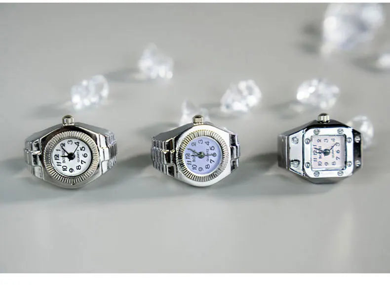 Bague Montre Rétro Punk – Anneau Quartz Vintage avec Chiffres Romains FelizShop
