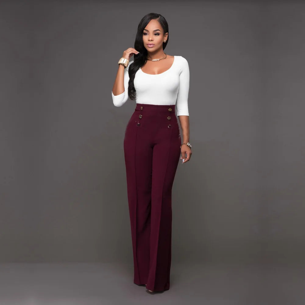 casual high waist long pants women office lady slim shirts & blouses wild pantalones clothing elegant Button straight leg pants
🚚Livraison gratuite rapide et sécurisé FR FelizShop