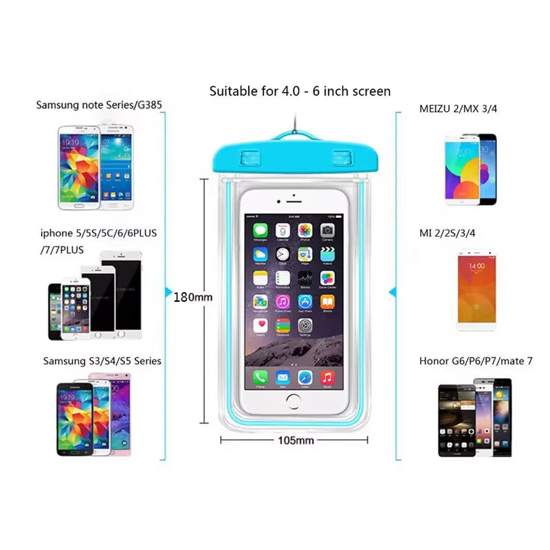 Pochette étanche pour téléphone – Sac de plongée, natation, sports nautiques, plage, ski – Étui sec pour téléphone jusqu’à 6 pouces 🚚 Livraison rapide en 8 à 12 jours ouvrés depuis la France FelizShop