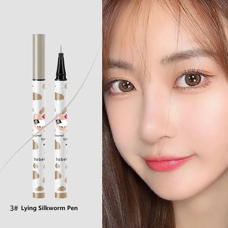 Eyeliner Liquide Waterproof – Noir & Brun | Séchage Rapide, Effet Lying Silkworm pour Regard Agrandi🚚 Livraison rapide FelizShop