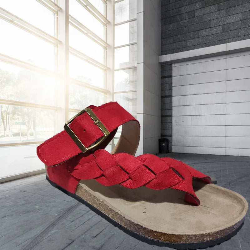 Sandales Femme Été 2022 – Claquettes Plates de Plage, Tongs Décontractées à Enfiler, Chaussures Légères pour l’Été🚚 Livraison rapide en 8 à 12 jours ouvrés depuis la France FelizShop