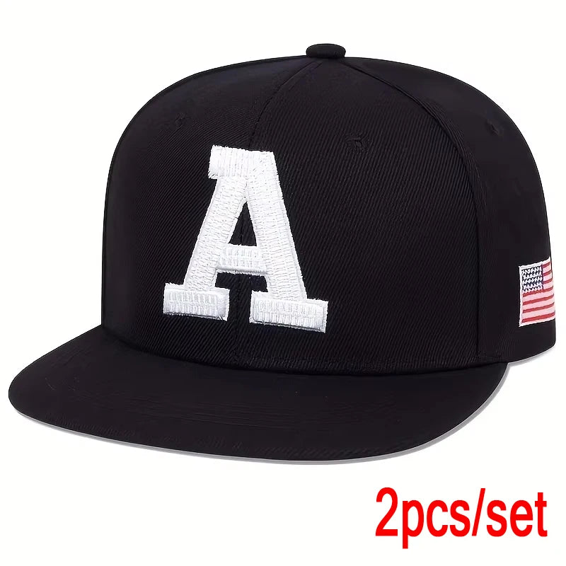 Fashion Men Hip Hop Cap A Letter Embroidery Baseball Caps cotton Snapback Hat Adult adjustment Outdoor Casual Sun Hats Bone 🚚 Livraison rapide FelizShop