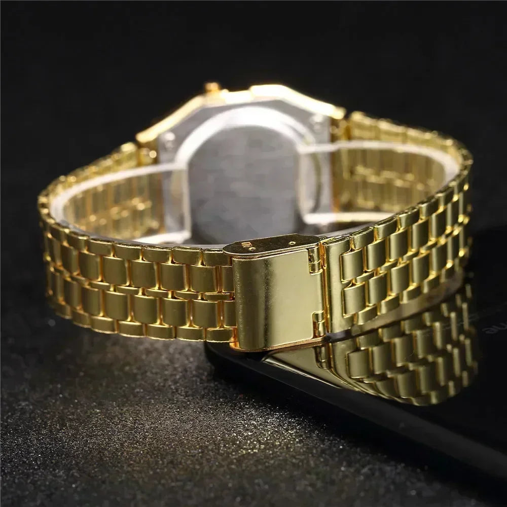 Montre Digitale LED 2025 – Sport & Waterproof – Unisexe, Style Moderne & Finition Dorée🚚 Livraison rapide en 8 à 12 jours ouvrés depuis la France FelizShop
