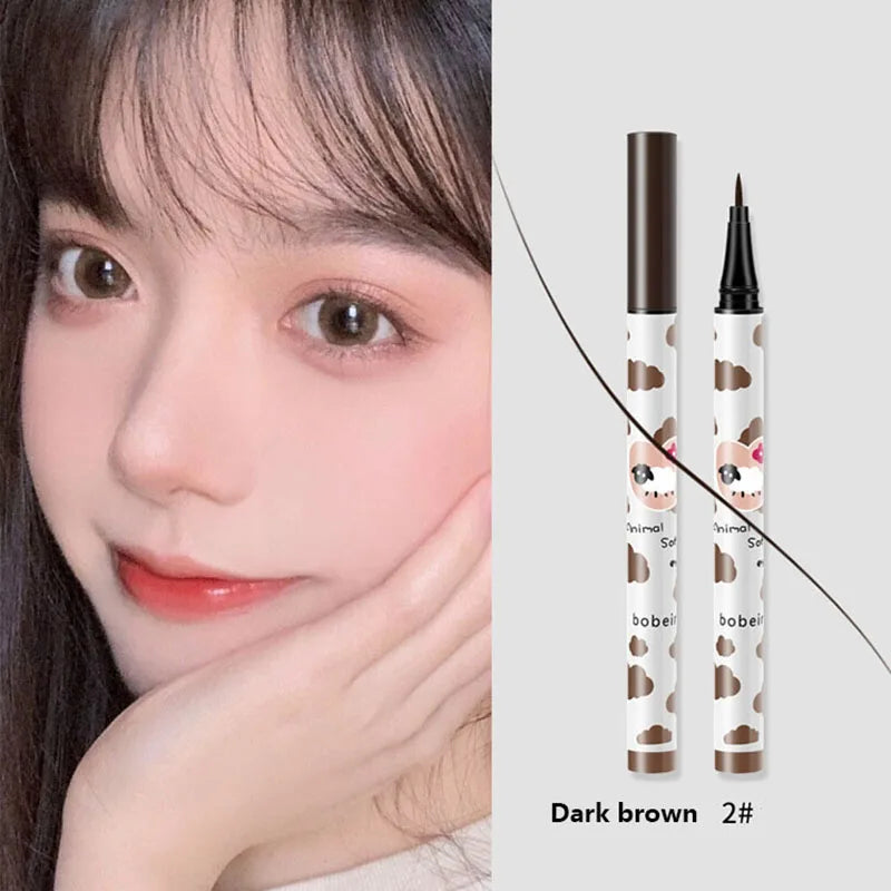 Eyeliner Liquide Waterproof – Noir & Brun | Séchage Rapide, Effet Lying Silkworm pour Regard Agrandi🚚 Livraison rapide FelizShop