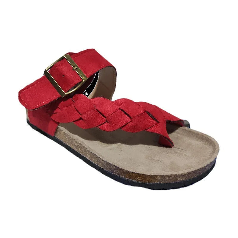 Sandales Femme Été 2022 – Claquettes Plates de Plage, Tongs Décontractées à Enfiler, Chaussures Légères pour l’Été🚚 Livraison rapide en 8 à 12 jours ouvrés depuis la France FelizShop