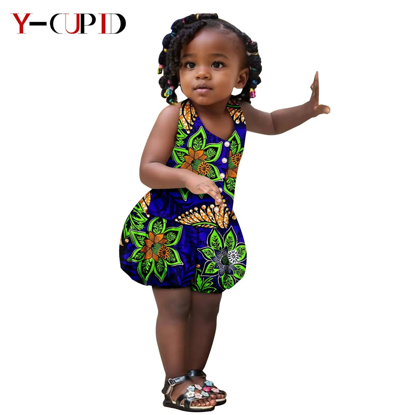 Ensemble Africain Bébé Fille – Top & Short FelizShop