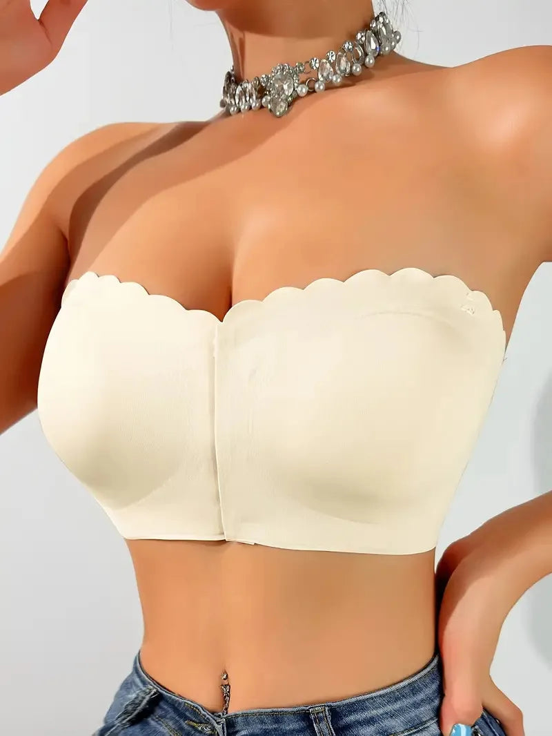 Soutien-gorge sans armature à fermeture frontale – Lisse, respirant, confortable – Couleur unie – Effet push-up, invisible sans traces
🚚 Livraison rapide en 8 à 12 jours ouvrés depuis la France FelizShop