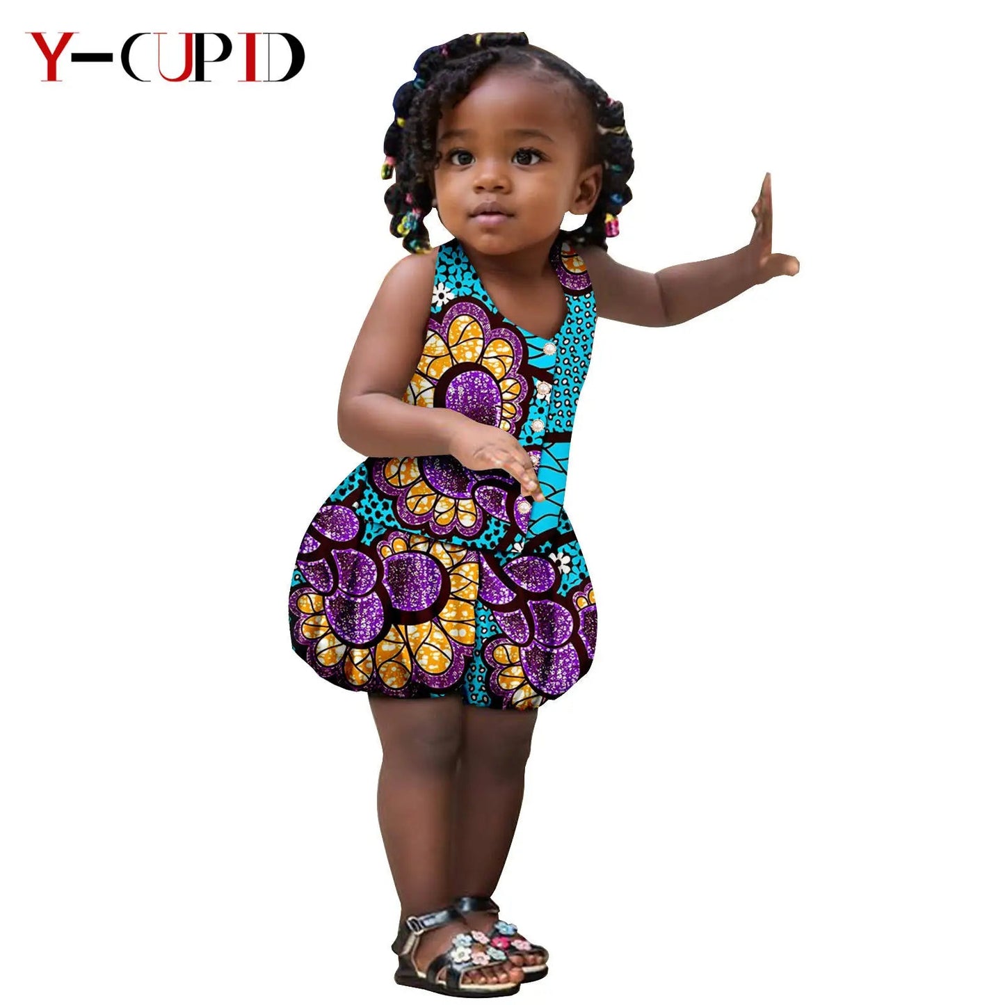 Ensemble Africain Bébé Fille – Top & Short FelizShop