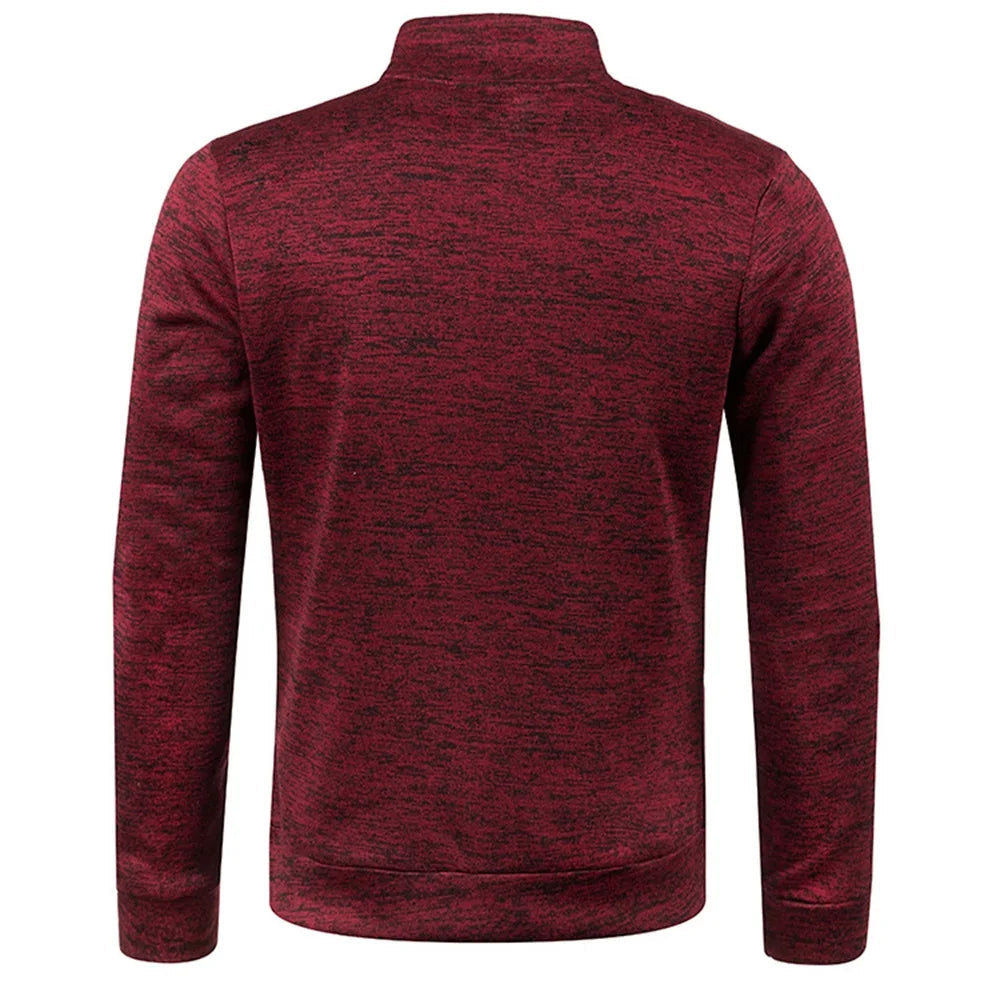 Sweatshirt Homme Demi-Zippé – Pull Épais à Col Montant, Style Décontracté pour le Printemps/Automne, Couleur Unie 🚚 Livraison rapide en 8 à 12 jours ouvrés depuis la France FelizShop