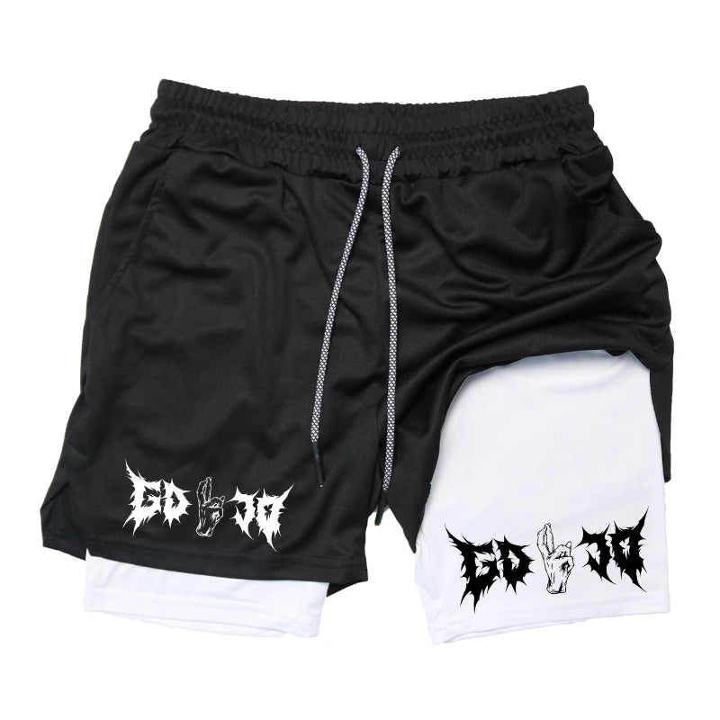 Shorts de compression homme avec poche téléphone — Sports, boucle serviette, entraînement gym — Imprimé été 2 en 1🚚 Livraison rapide en 8 à 12 jours ouvrés depuis la France FelizShop