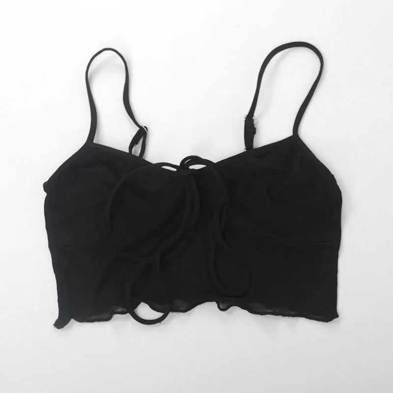 Crop Top Corset Noir Femme – Sans Manches, Dos Nu & Lacets
Tailles : S à L
Matière : tissu mesh léger, détails à lacets
Style : sexy et streetwear, dos transparent, coupe courte (cropped)
Saison : été 🚚 Livraison FelizShop