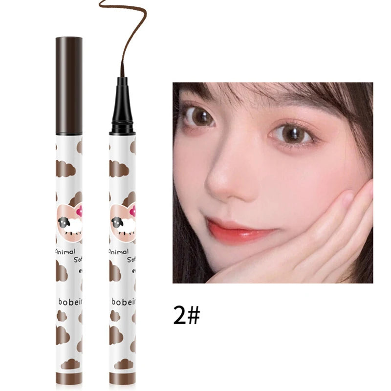 Eyeliner Liquide Waterproof – Séchage Rapide, Longue Tenue | Noir & Brun, Pointe Précise, Effet Cils de Soie🚚 Livraison rapide FelizShop