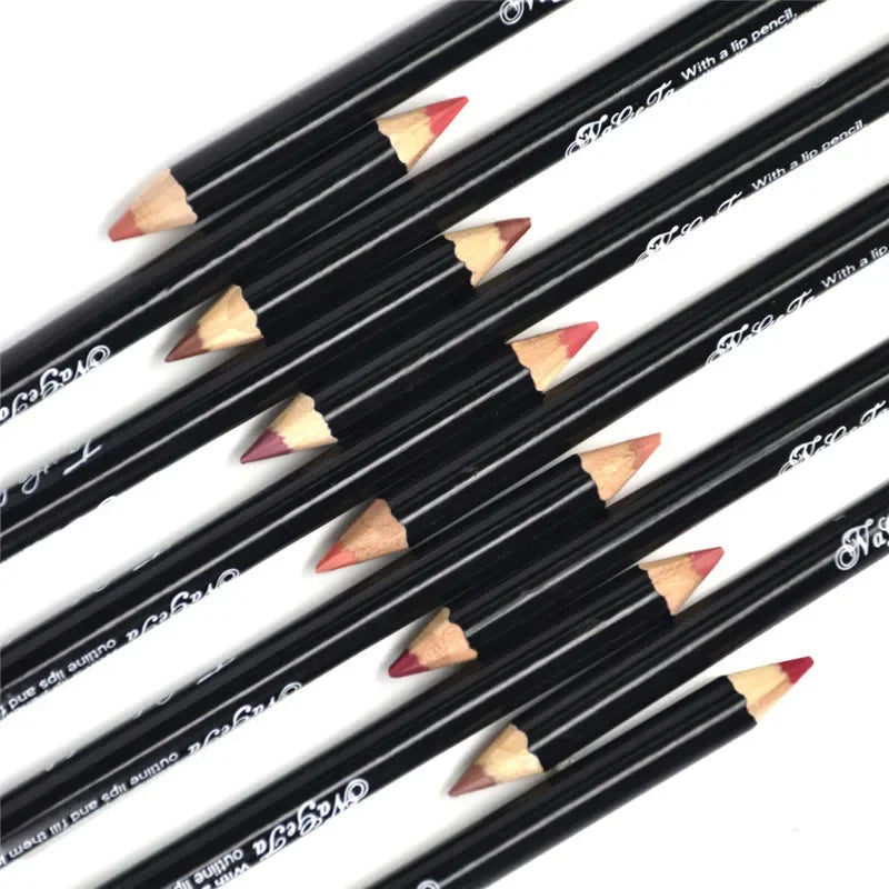 Set 12 Crayons à Lèvres Nude – Lip Liners Waterproof & Hydratants | Teintes Naturelles au Fini Mat🚚 Livraison rapide FelizShop