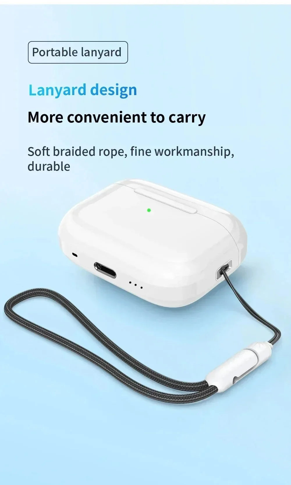 Air Pro True Wireless Bluetooth Earphones Headphones Bin Lanyard HiFi Sound Low Latency Noise Reduction Earbuds for IOS Android FelizShop