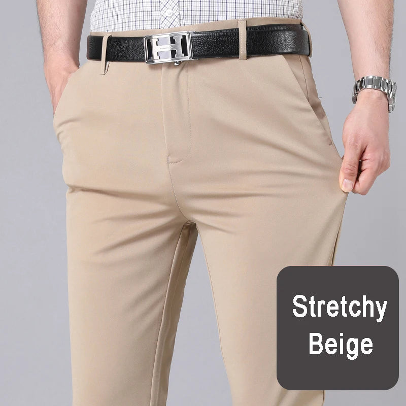 Pantalon Homme Stretch Noir – Style Smart Casual | Bureau & Quotidien
Tailles : 30 à 38 (EU)
Matière : tissu stretch confortable, séchage rapide
Coupe : droite, ajustée sans être trop serrée
Saison : printemps et aut FelizShop