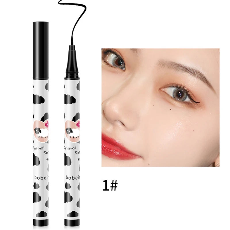Eyeliner Liquide Waterproof – Séchage Rapide, Longue Tenue | Noir & Brun, Pointe Précise, Effet Cils de Soie🚚 Livraison rapide FelizShop