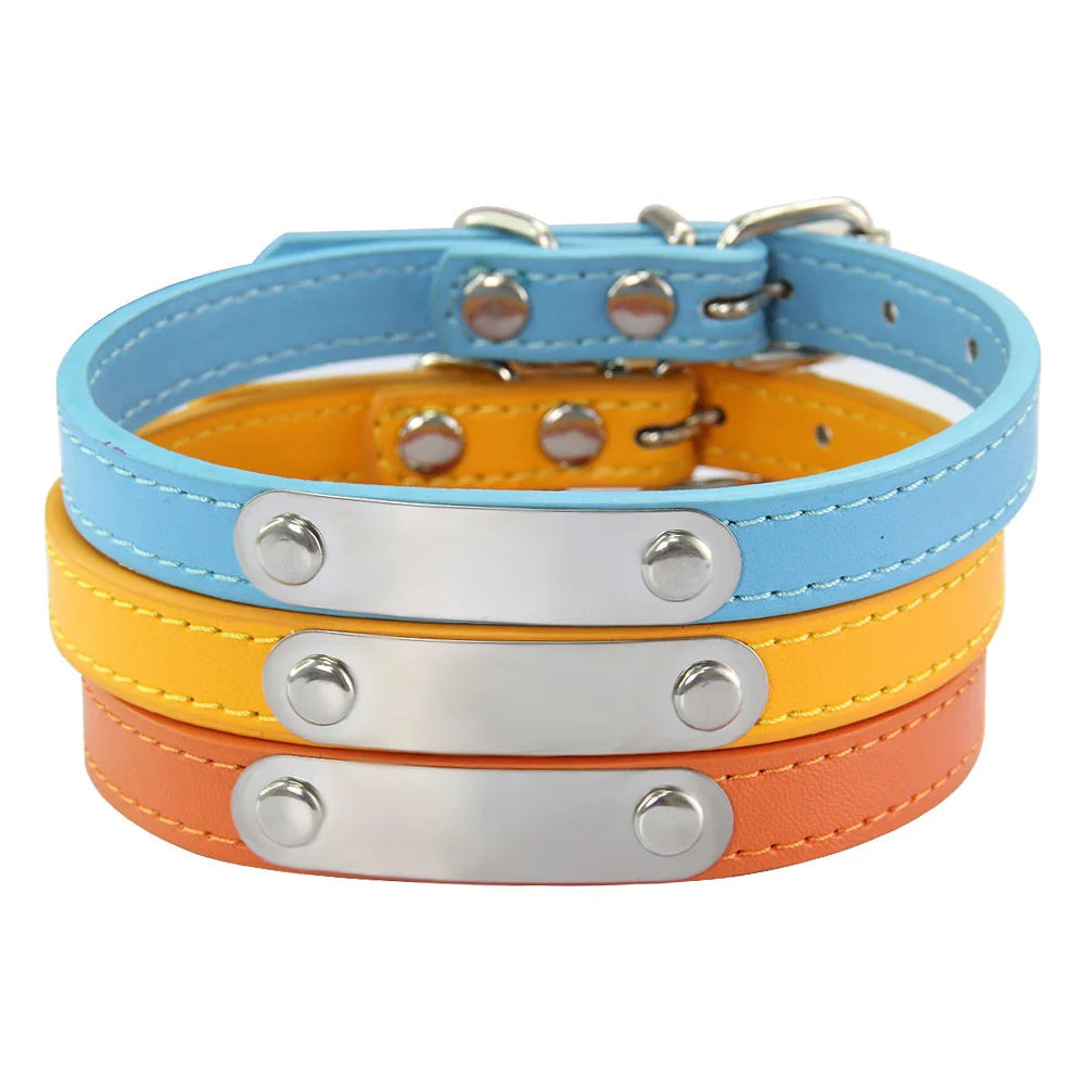 Collier Personnalisé pour Chien & Chat – Gravure Nom + Anti-Perte – Simili Cuir Rose (Taille S à L) 🚚 Livraison rapide en 8 à 12 jours ouvrés depuis la France FelizShop