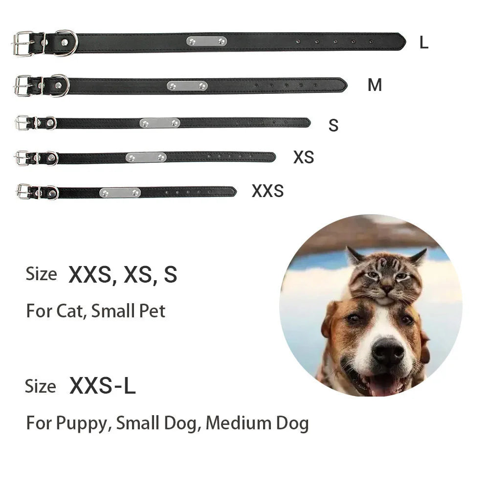 Collier Personnalisé pour Chien & Chat – Gravure Nom + Anti-Perte – Simili Cuir Rose (Taille S à L) 🚚 Livraison rapide en 8 à 12 jours ouvrés depuis la France FelizShop