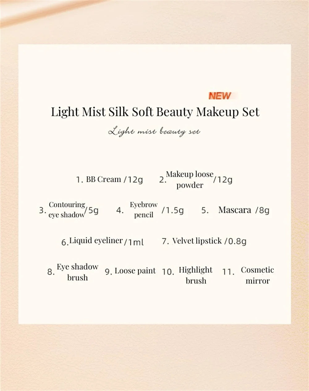 Coffret Maquillage Noël – Set Cadeau Beauté Complet | BB Cream, Rouge à Lèvres, Fards, Eyeliner, Crayon Sourcils🚚 Livraison rapide FelizShop