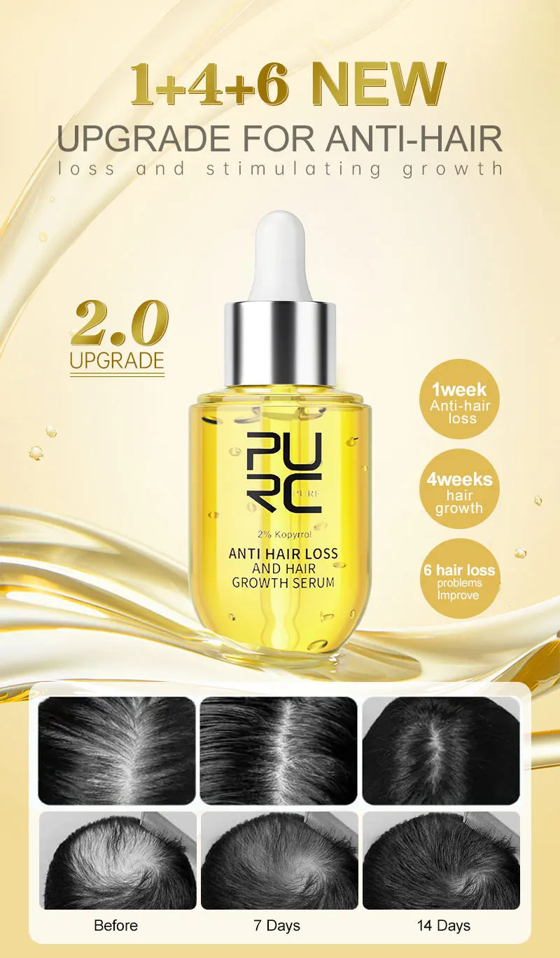 Sérum Capillaire PURC Biotine & Gingembre – Soin Réparateur & Hydratant – 35ml / 50ml🚚 Livraison rapide en 8 à 12 jours ouvrés depuis la France FelizShop
