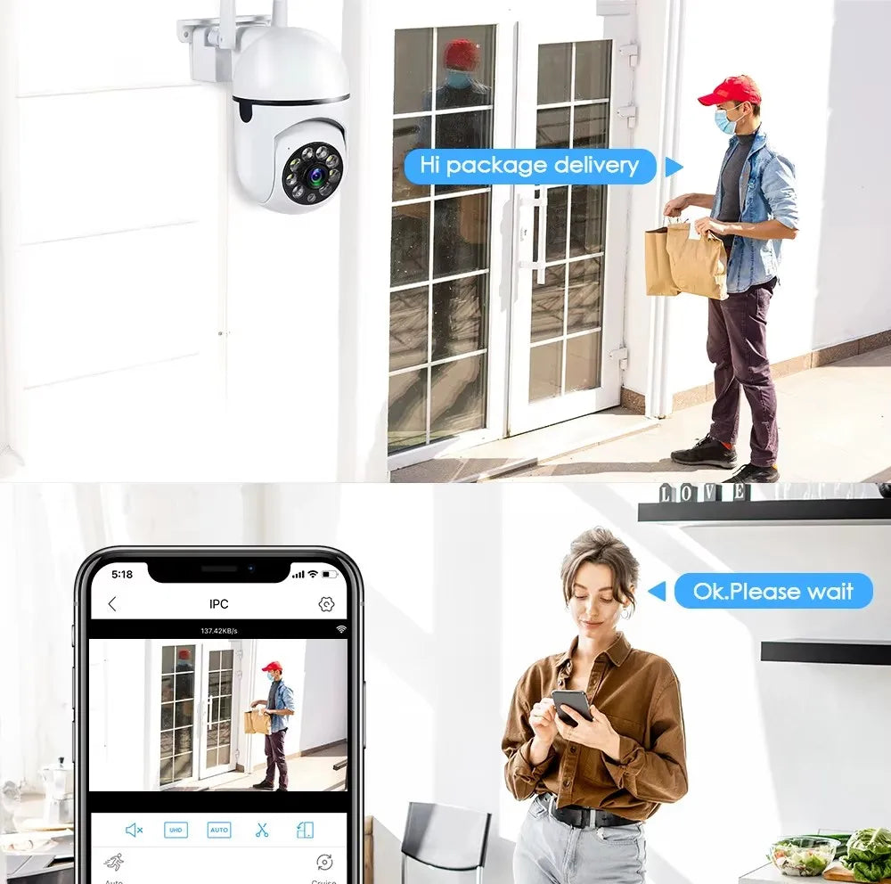 Caméra WiFi 1080P HD – Version Haute Qualité, Caméra Sans Fil 360° pour Intérieur et Extérieur
🚚 Livraison rapide en 8 à 12 jours ouvrés depuis la France FelizShop