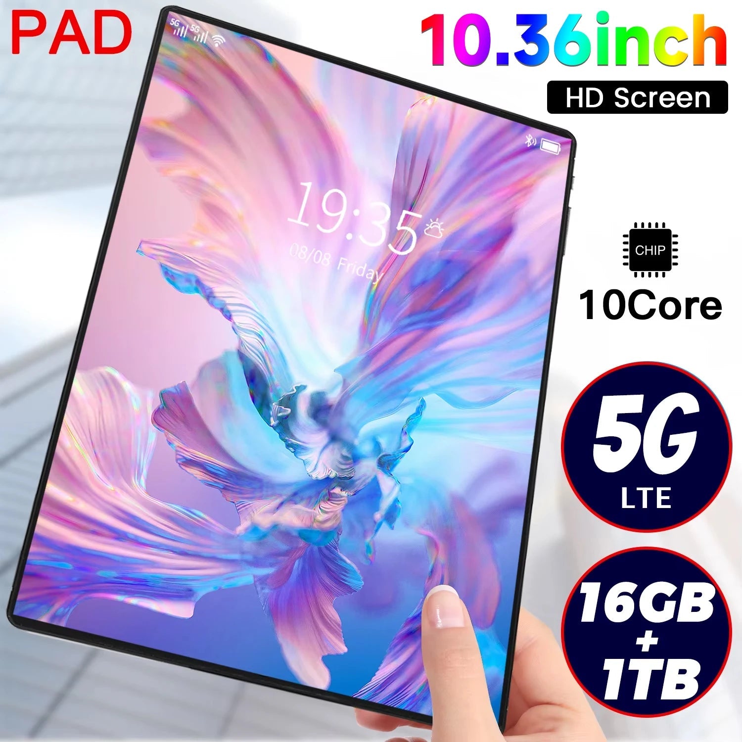 Tablette 5G Android 13 – 10.36" | 16Go RAM, 1To ROM TechOne