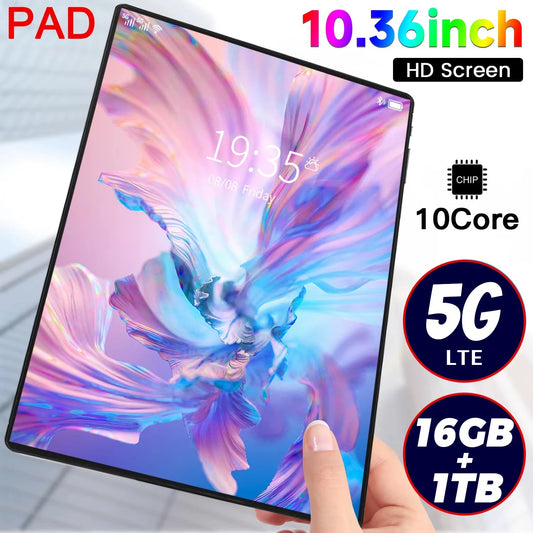 Tablette 5G Android 13 – 10.36" | 16Go RAM, 1To ROM TechOne