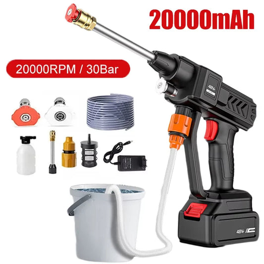 Pistolet de Lavage Haute Pression Sans Fil – 30 Bar, 20000mAh FelizShop