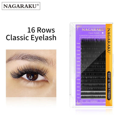 Extensions de Cils Individuels NAGARAKU – Cils Naturels Doux en Soie Synthétique | Haute Qualité Maquillage Pro🚚 Livraison rapide FelizShop
