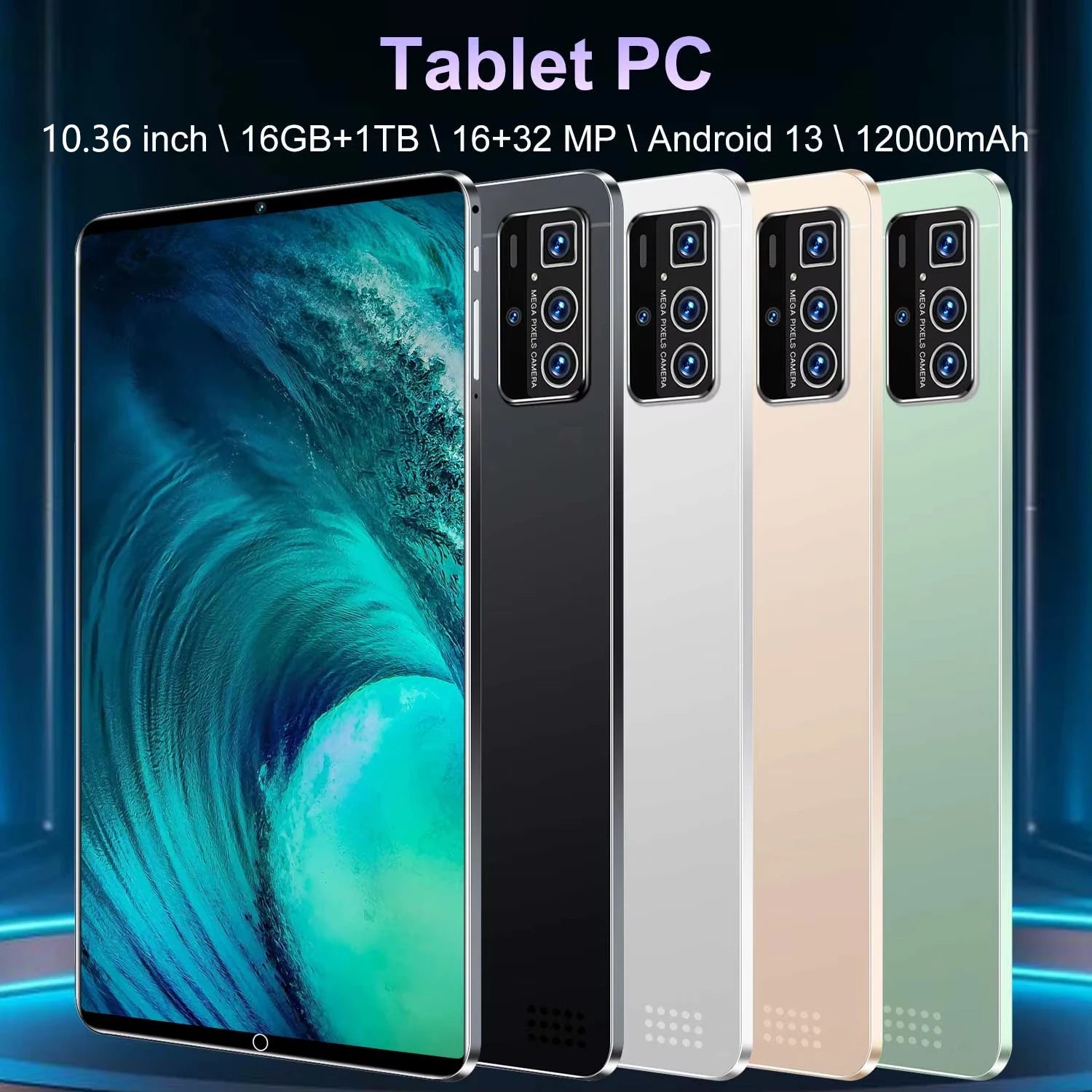 Tablette 5G Android 13 – 10.36" | 16Go RAM, 1To ROM TechOne